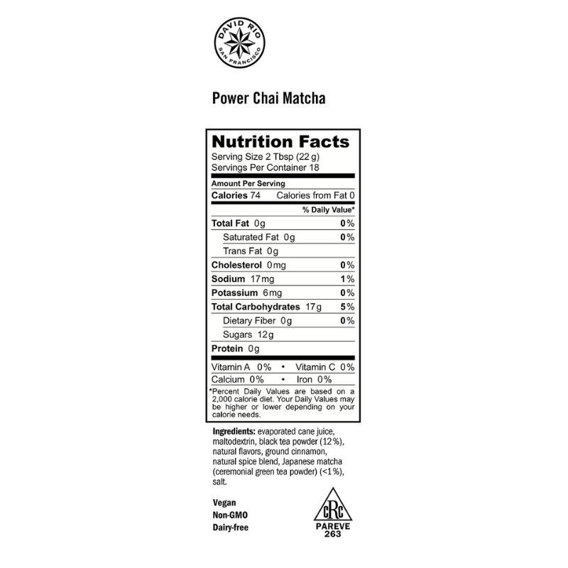 David Rio Power Chai Matcha 398 g.