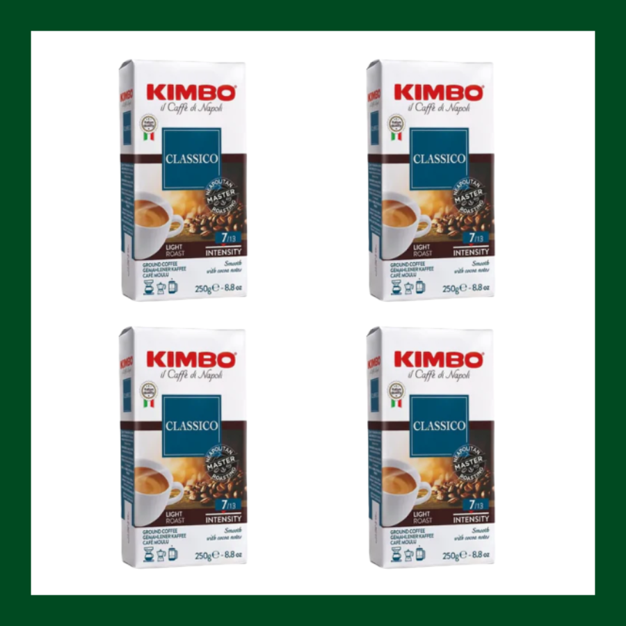 Café molido Kimbo Classico, 4 paquetes de 250 g