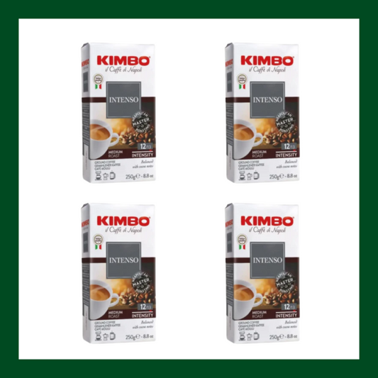 Café molido Kimbo Intenso, 4 paquetes de 250 g. 