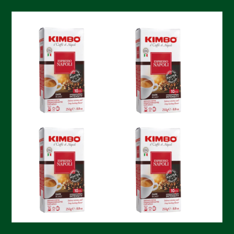 Café molido Kimbo Espresso Napoli, 4 paquetes de 250 g.