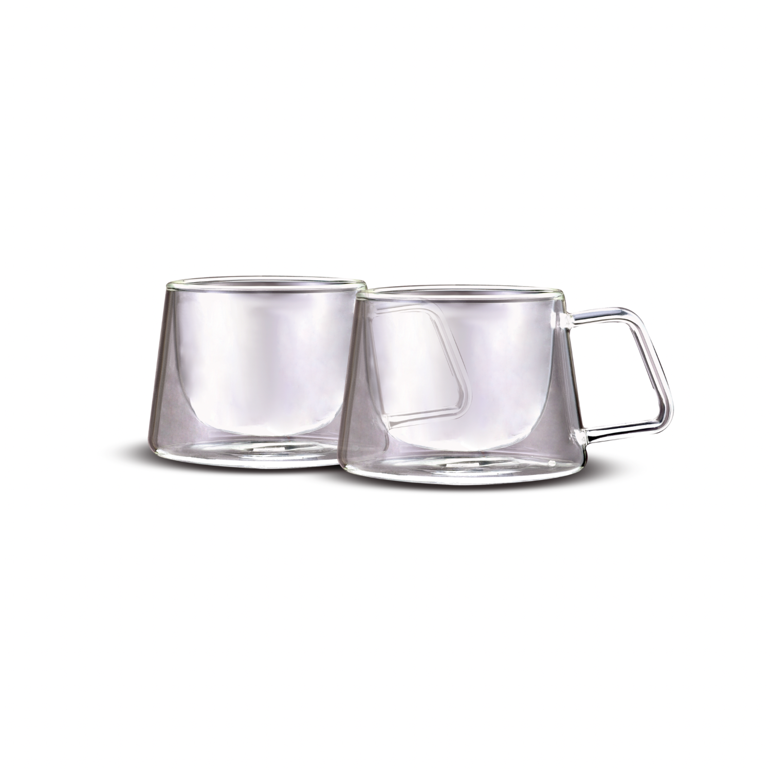 Set de Tazas Sicilia de 200 ml – diseño moderno en vidrio de alta calidad, aptas para bebidas calientes y frías

