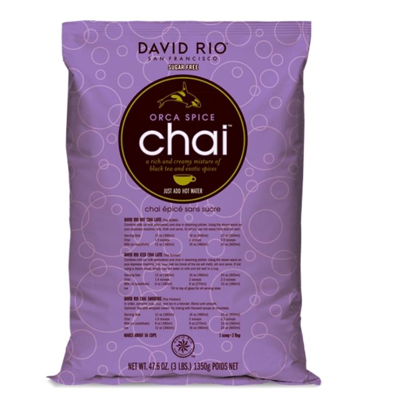 David Rio Orca Spice Chai en lata grande sin azúcar, 1,814 kg

