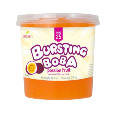 Perlas Frutales, Bursting Boba Passion Fruit, 3300 gr