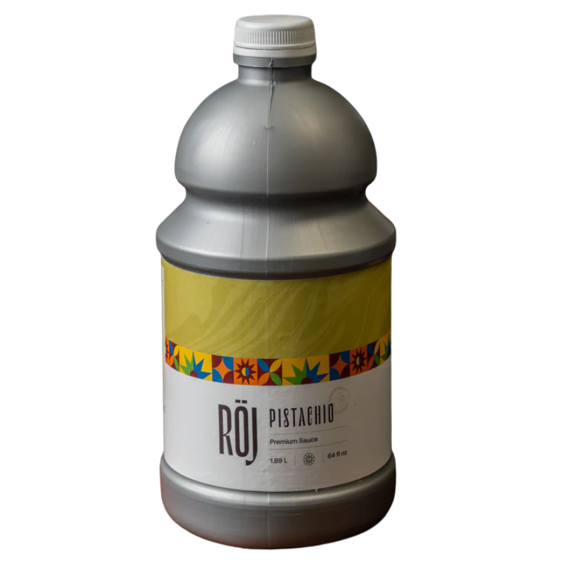 RÖJ Pistachio Sauce 1.89 L – Salsa premium de pistacho auténtico, ideal para cafés, postres y coctelería.