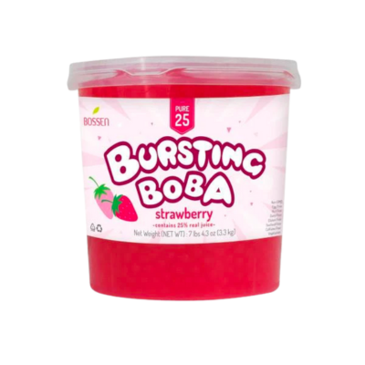 Perlas Frutales, Bursting Boba Strawberry, 3300 gr