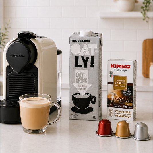 CAPSULAS PARA LA SEMANA | 50 Cápsulas Kimbo + Leche Oatly